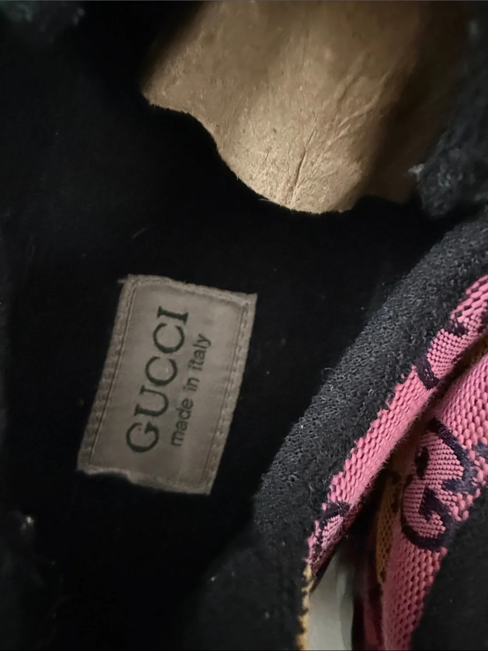 Gucci Men Multicolor GG Canvas & Leather Lace-Up Sneakers